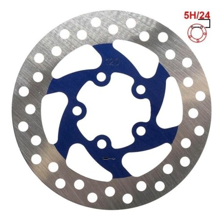 Disc frana 120mm 5H albastru
