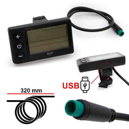 Display pentru trotineta bicicleta electrica S866 cu port USB