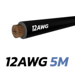 Cablu electric negru 5m (12 AWG)