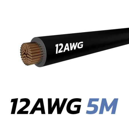 Cablu electric negru 5m (12 AWG)