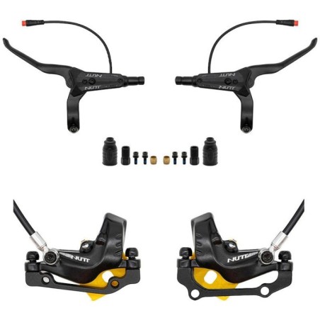 SET FRANE HIDRAULICE NUTT CU 4 PISTOANE COMPATIBILE CU KUKIRIN G2 G4