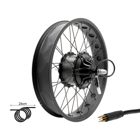 Roata cu motor bicicleta electrica 20x4.0 - 250W (80Nm) COMMANDO NAVY
