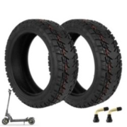 Set 2 cauciucuri tubeless trotineta electrica 10x2.5-6.5 si 2 valve pvr 50 valva curbata