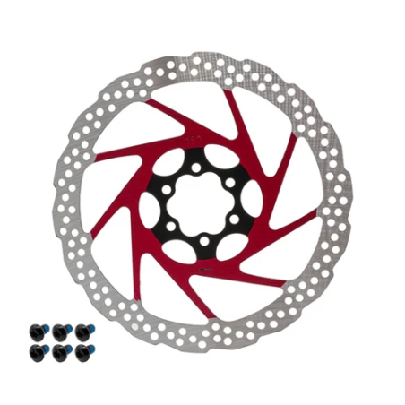 Disc frana trotineta bicicleta 180mm 6H - ROSU