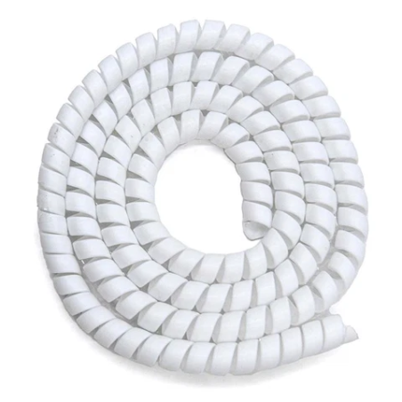 Organizator si protectie cabluri spiralat 110 CM - alb