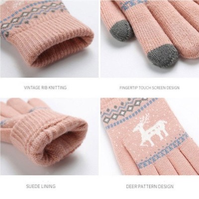 Manusi Touchscreen, Techsuit Raindeer Woolen (ST0002), roz