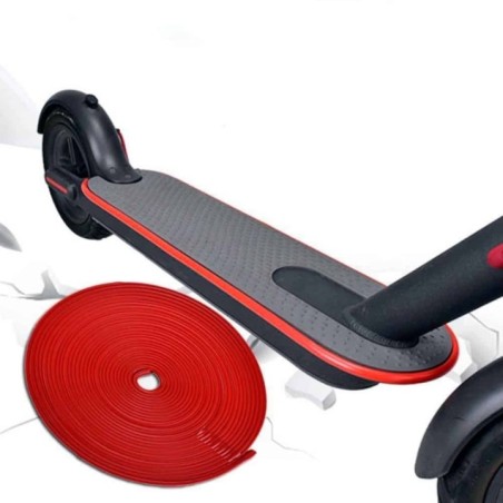 Banda silicon autoadeziva bumper antisoc pentru protejarea marginilor trotinetei electrice scurter Xiaomi Mijia M365, rosu