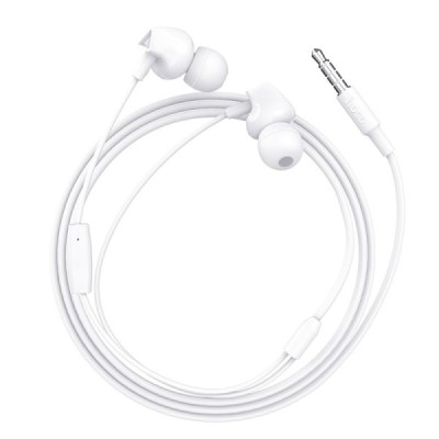 Casti Jack cu Microfon, 1.2m - Hoco Perfect Sound (M60) - White