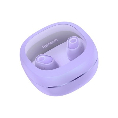 Casti Bluetooth V5.3 cu Smart Display, TWS  - Baseus WM02+ (NGTW370305) - Purple