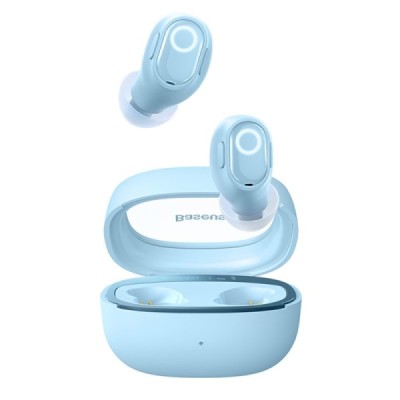 Casti Bluetooth V5.3 cu Smart Display, TWS  - Baseus WM02+ (NGTW370303) - Blue
