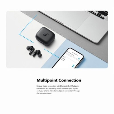 Casti Bluetooth TWS, Noise Cancelling, Touch Control, IP54 - Anker SoundCore P30i (A3959311) - Black