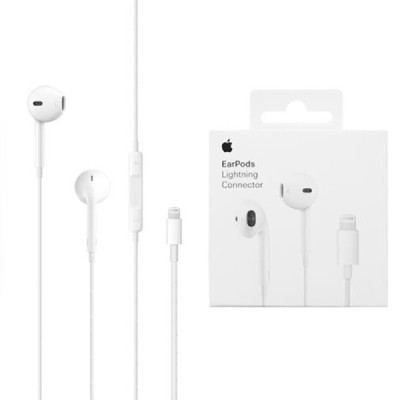 Casti cu Fir, Microfon si Mufa Lightning - Apple A1748 (MWTY3ZM/A) - White (Blister Packing)
