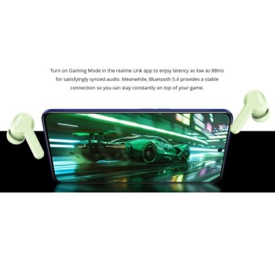 Casti Bluetooth 5.4, ANC, IPX5 - Realme (Buds T110) - White