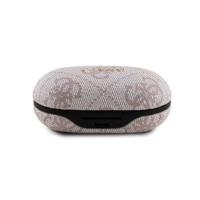 Casti True Wireless cu Statie de Andocare, ENC, Bluetooth 5.3, IPX5, 300mAhm - Guess (GUTWSP4EGP) - Pink
