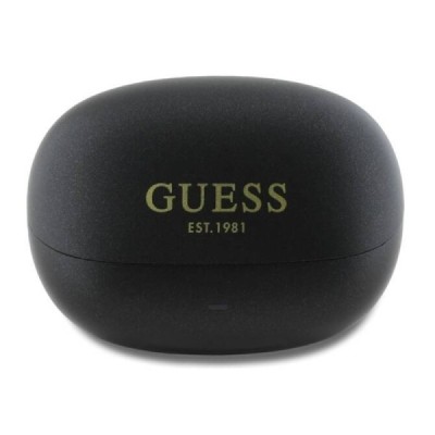 Casti True Wireless Stereo, Bluetooth - Guess Capsule Printed Logo (GUTWST88MCTGK) - Black
