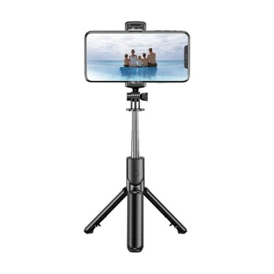 Selfie Stick Stabil cu Telecomanda, 68cm - Techsuit (S03) - Black