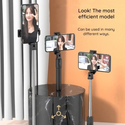 Selfie Stick Stabil cu Telecomanda, 100cm - Techsuit (S05) - Black