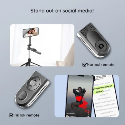 Selfie Stick Stabil cu Trepied, 183cm - Techsuit (K28P) - Black