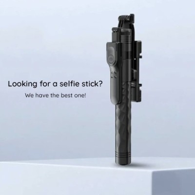 Selfie Stick Stabil cu Trepied, 183cm - Techsuit (K28P) - Black