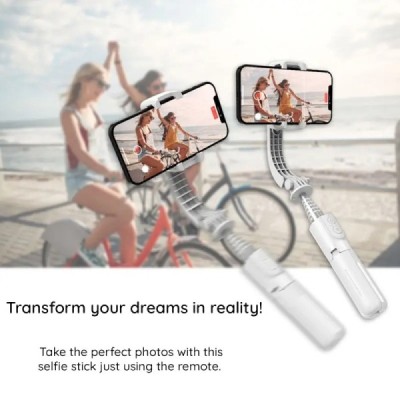 Selfie Stick Stabil cu Trepied si Telecomanda, 70cm - Techsuit (L08Mini) - Black