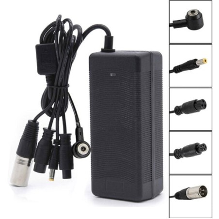 Incarcator trotineta electrica 36V, Output 42V  2A cu 5 mufe de conectare GX16 GX12 DC5.5mm DC8mm  Mi4pro