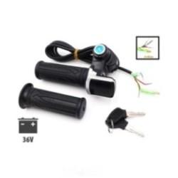 Maneta acceleratie cu display LED si cheie pentru bicicleta si trotineta electrica 36V