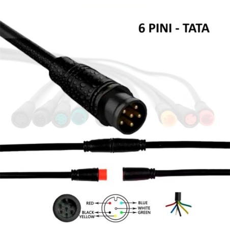 Mufa rezistenta la apa 8 mm 6 pini - M