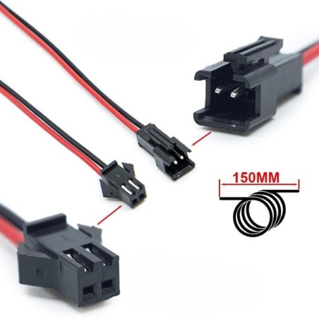 Conector SM 2 pini cu cablu de 22 AWG