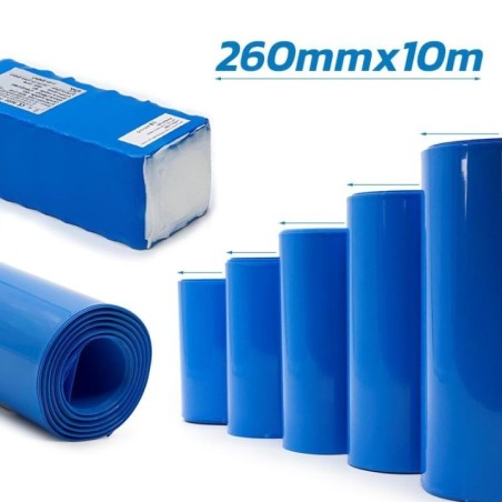 Tub termocontractabil albastru 260mm 10M